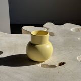 Small light yellow ball vase