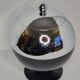 Coldy Lux ice bucket, spherical design in chrome and black metal, years.