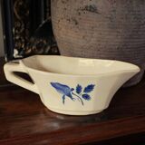 Blue rose sauce boat Digoin Sarreguemines