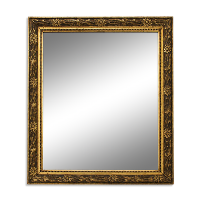 Miroir mural dans un cadre orné, années 1960 – vintage, cadre doré