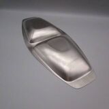 Alessi alfra vintage 1970s 2-compartment steel dish