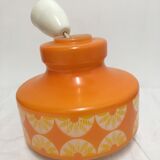 Orange opaline chandelier year 60