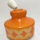 Orange opaline chandelier year 60