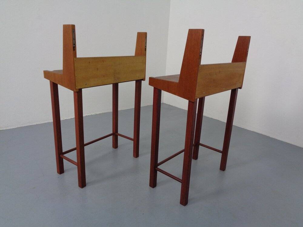 Danish Teak Nightstands, 1960s, Set of 2