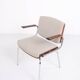 Conference chair – Rosewood & light grey fabric – Duba – 1960s