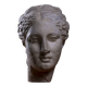 Head of Greek Goddess Hygeia, Plaster Sculpture, 1930s–1940s