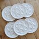 6 vintage oyster plates in earthenware