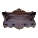 Coat rack and wall-mounted hat rack in an antique style.