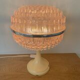 ▪️50s Pop and Modern Plastic Lamp Pink Globe and Cream Base Brand ME