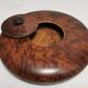 Boite ancienne ronde en loupe d'orme ou thuya