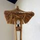 Bamboo and straw floor lamp 1980