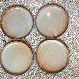 Set of 4 flat sandstone plates