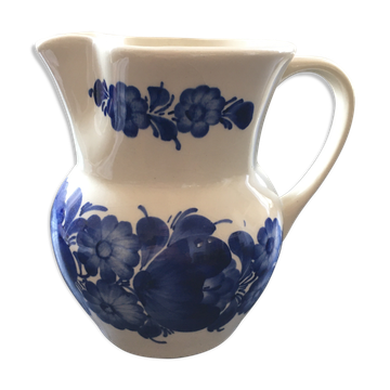 Pichet décor floral indigo