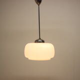 Art deco big glass pendant lamp, 1930s