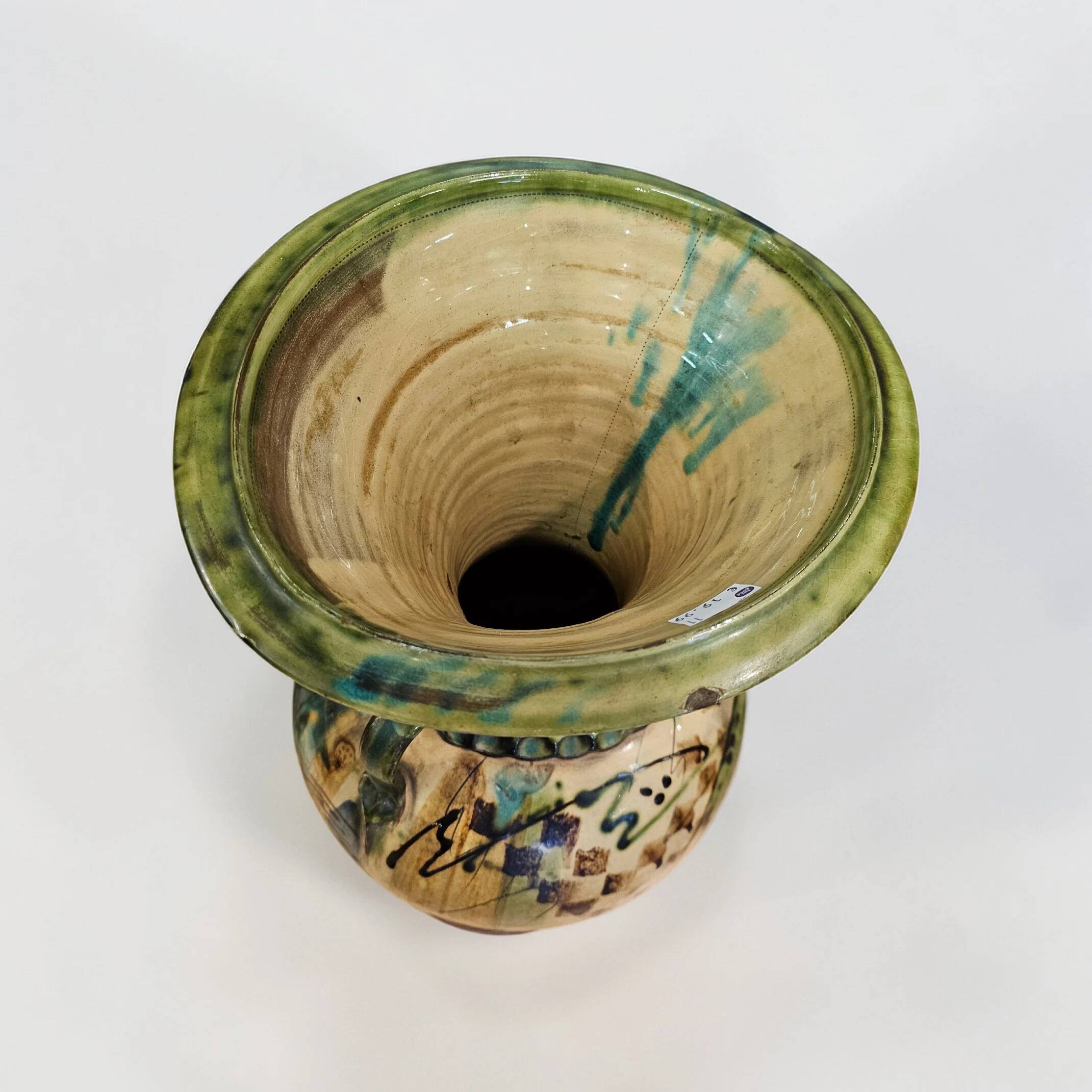 Large ceramic vase signed / Niek '94 / Niek Hoogland / 54 cm