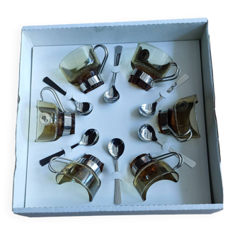 Coffret de 6 tasses vintage