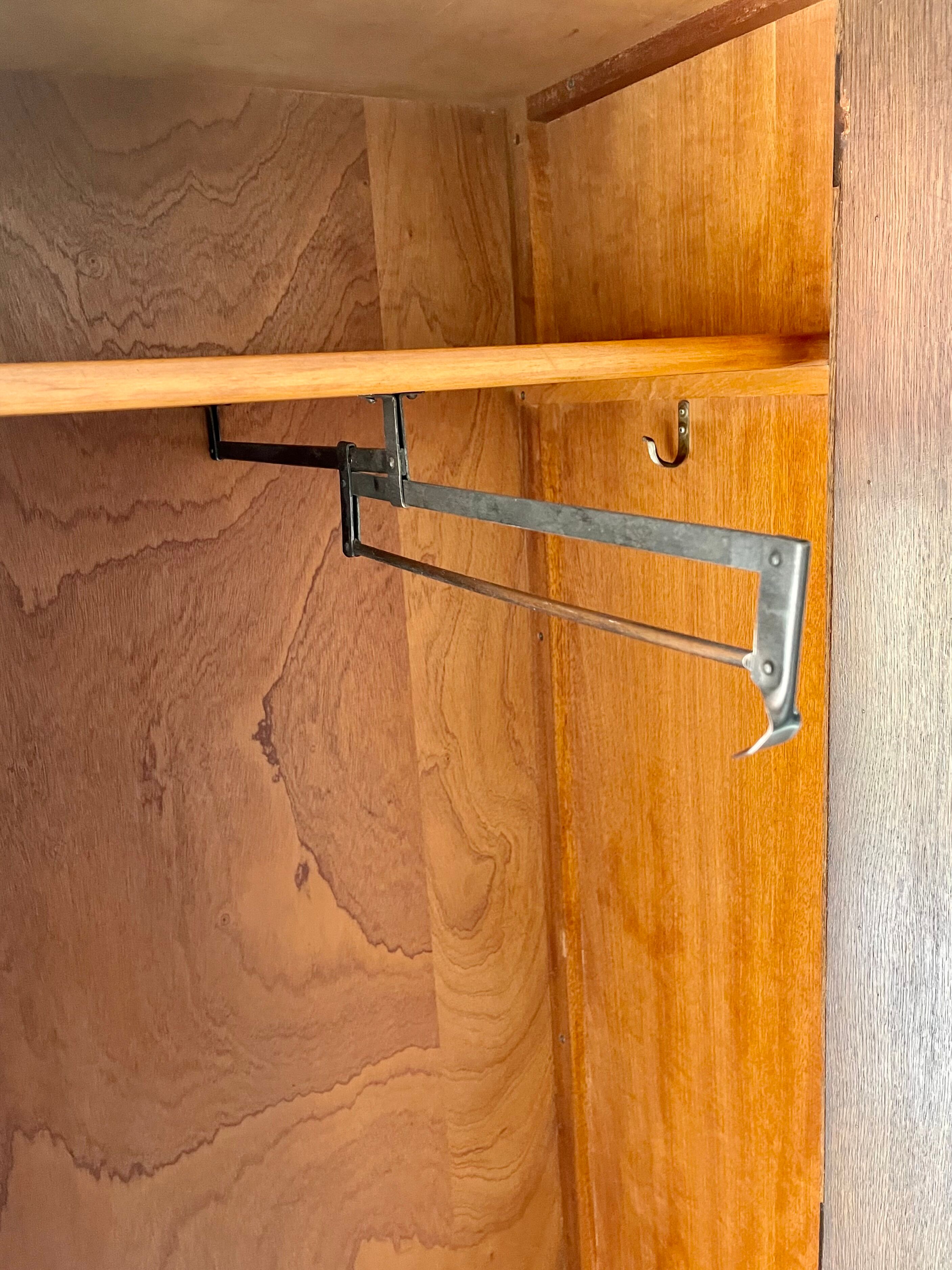 Vintage single art deco wardrobe