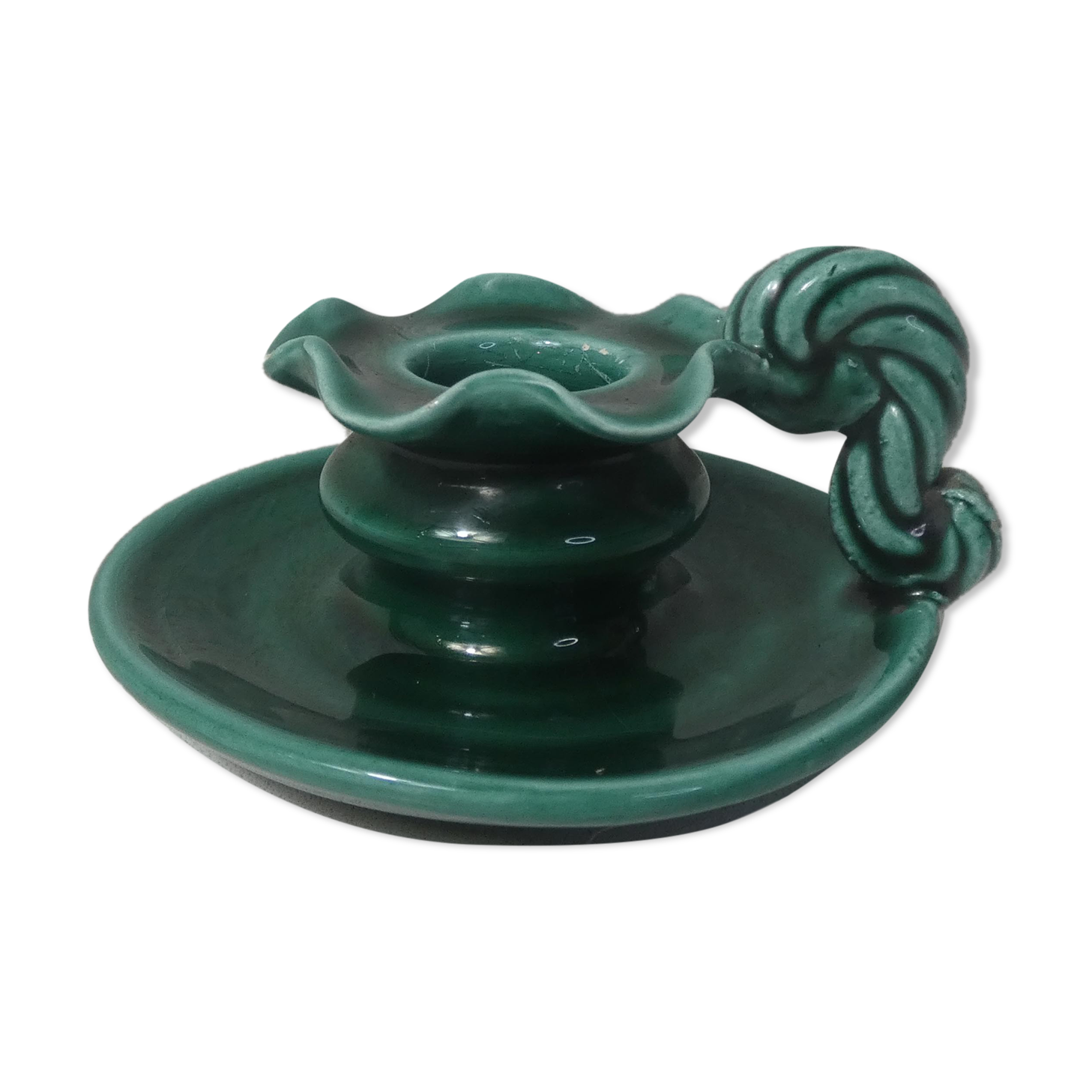 Vallauris faience candle holder