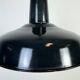Industrial French Black Enamel Factory Pendant Lamp, 1960s