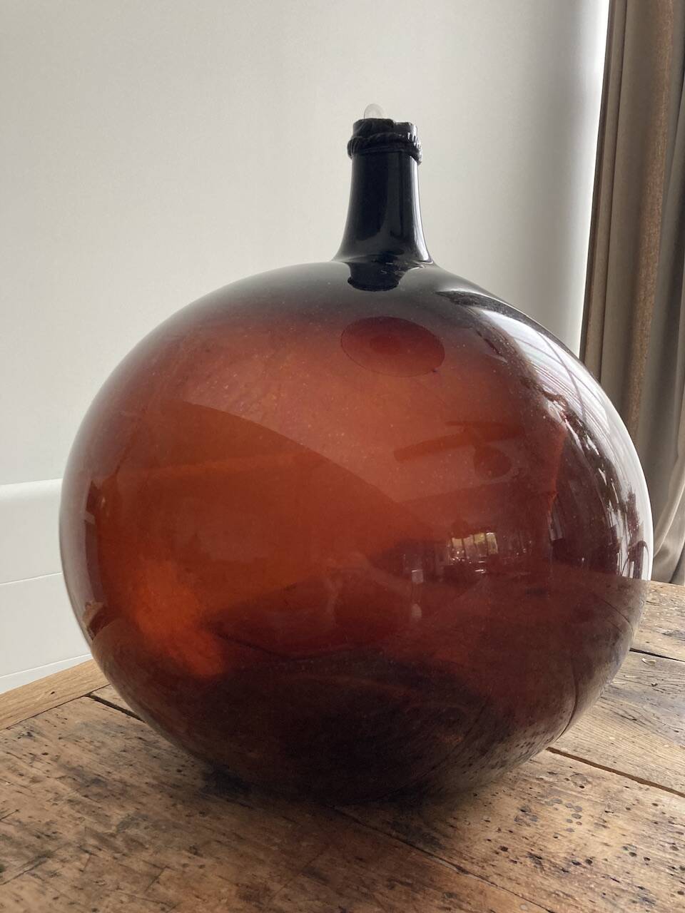 Amber demijohn 50l late 19th century