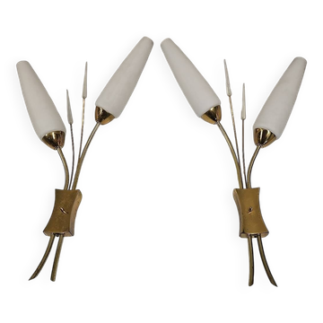 Pair of vintage wall lights from the 50s/60s
