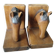 Wooden horse bookends