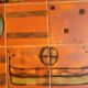 Vintage ceramic coffee table – drakkar pattern – 1970s design