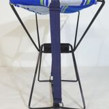 Vintage 190s folding camping stool with clutch