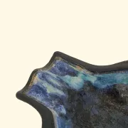 Cendrier oiseau en grès émaillé