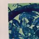 Original lithograph by Gérard Diaz (1938-2021), "the vine, the grape, the wine", 1999.