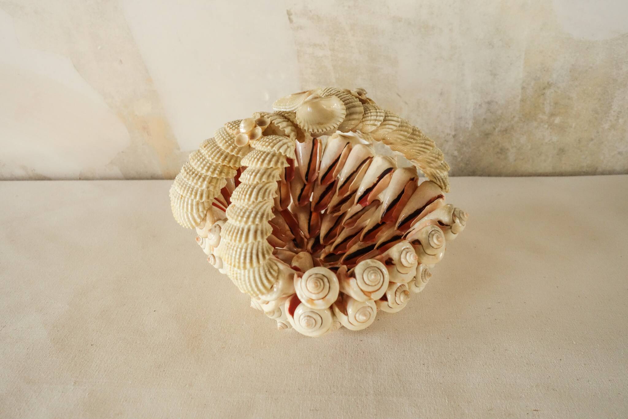 70s Shell Decorative Basket.