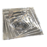 Clear crystal ashtray or trinket dish