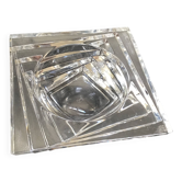 Clear crystal ashtray or trinket dish