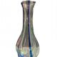 Pair of gourd-shaped glass vases with swirling decoration
