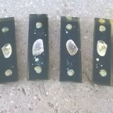 6 resin knife holders with shellfish inclusion year 60