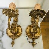 Paire d'appliques en bronze