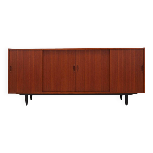 Enfilade en teck, design danois, années 1970, production : Danemark