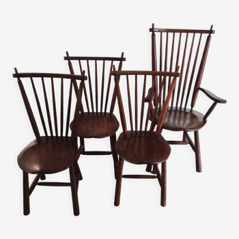 De Ster Gelderland Dining Chairs 1960s, Set of 4