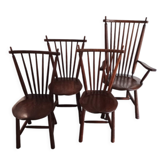 4 fauteuils De Ster Gelderland 1960