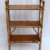 Bamboo and rattan shelf