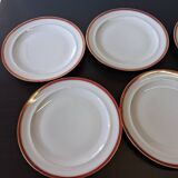 Set of porcelain plates from Chastagner et Cie in good condition.