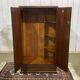 Small English Art Deco student wardrobe in walnut from the 1950s.