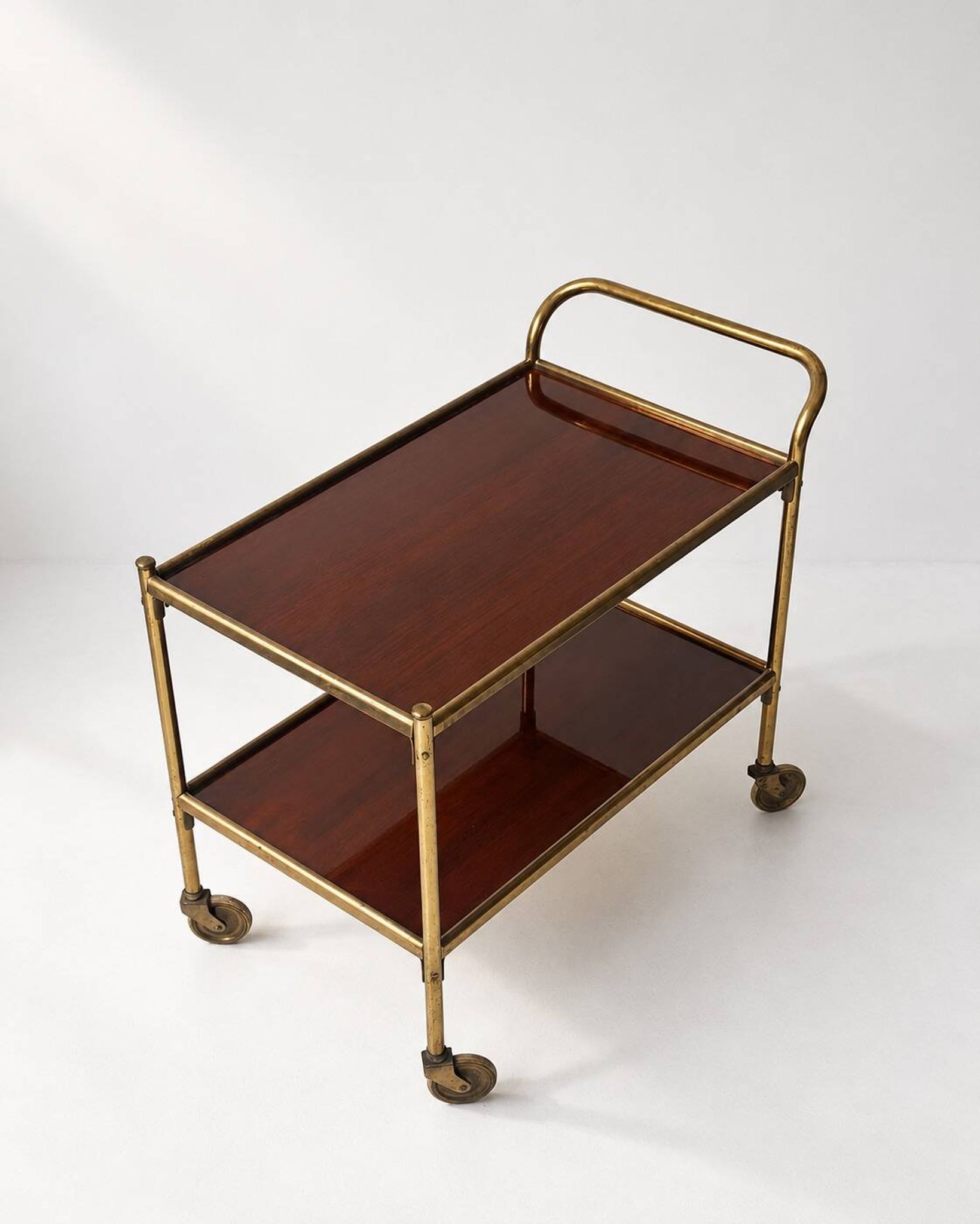 Chariot de service en laiton vintage