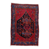 Tapis vintage du Moyen-Orient Hamadan fait main en laine – 133 x 196 cm