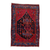 Tapis vintage du Moyen-Orient Hamadan fait main en laine – 133 x 196 cm
