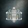 Vintage triple wall sconce in white wrought iron with fleur-de-lis, electrified – 1950s 60s.