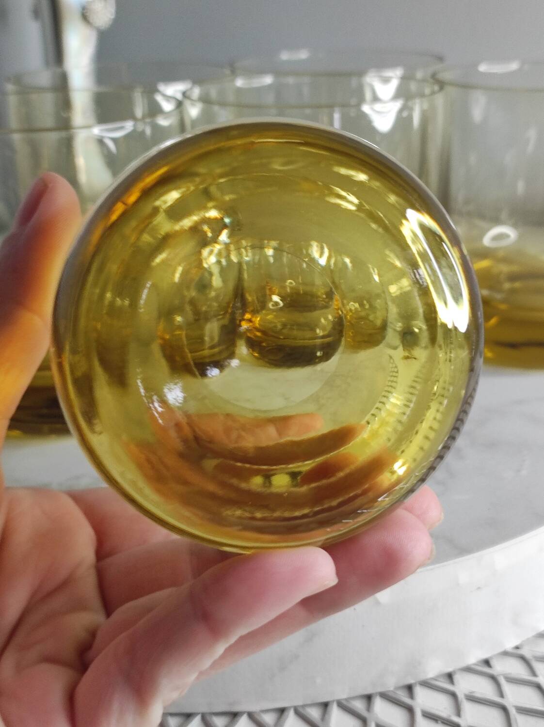 Verres ambré vintage