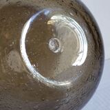 Vintage bubble-blown glass ball vase from riom france