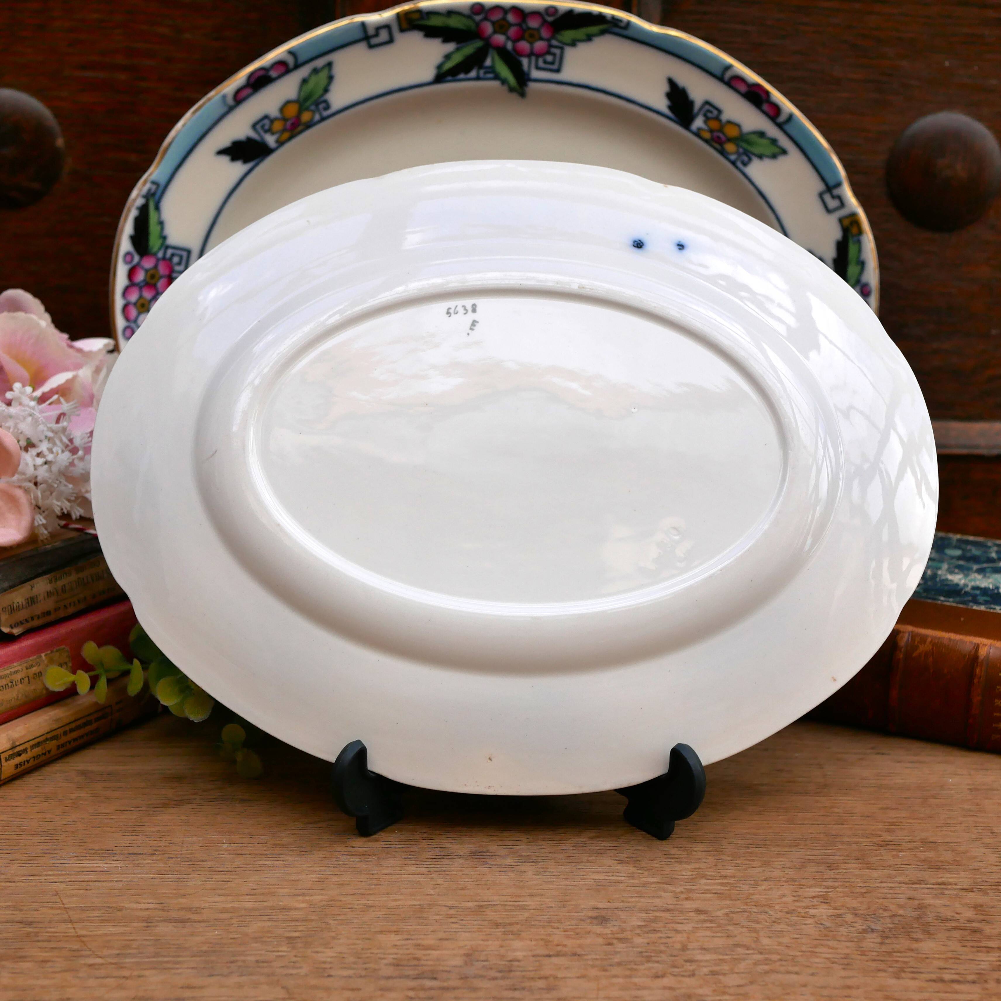 Two Art Deco trays by Losol Ware, large and medium size.