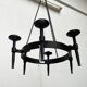 Vintage brutalist wrought iron candle holder by Boltze, 1970s.